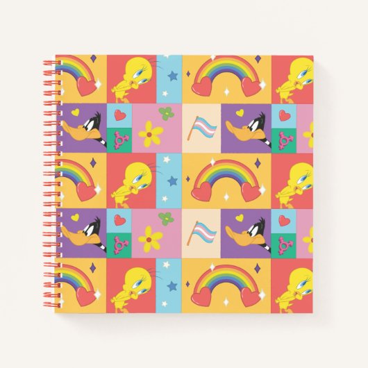 DAFFY DUCK™ & TWEETY™ - Pride Patroon Notitieboek (Voorkant)