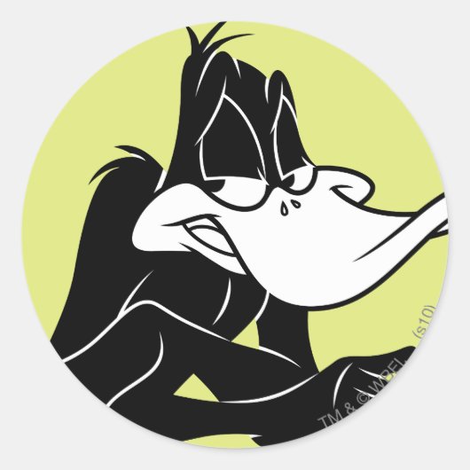 DAFFY DUCK™ Up Close Ronde Sticker (Voorkant)