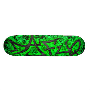 Dafuq Street Writer Green on Green Camo Skateboard