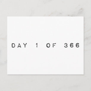 dag 1 van 366 MAAL MAXIMUMJAAR Briefkaart