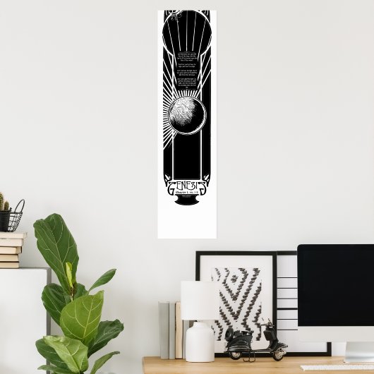 Dag 1 van het Poster van de Creatie (Thuiskantoor)