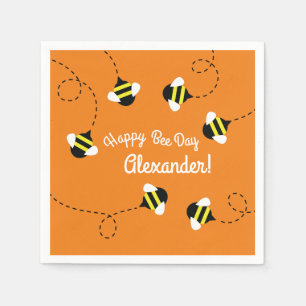 Dag 1e verjaardag van de bijenpartij Napkins Servet