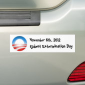 Dag 2012 van de uitroeiing van knaagdieren bumpersticker (Op auto)