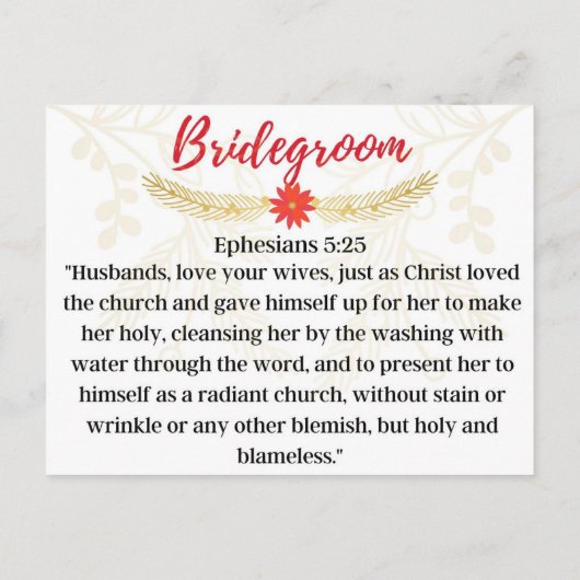 Dag 24 | Namen van Jezus | Bridegroom Advent Briefkaart (Achterkant)