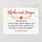 Dag 25 | Namen van Jesus Alpha en Omega Advent Briefkaart (Achterkant)