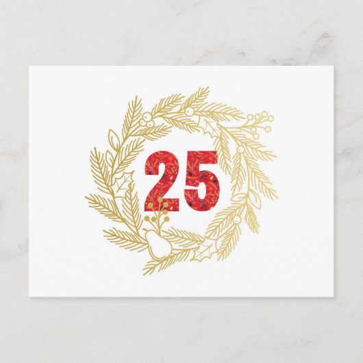 Dag 25 | Namen van Jesus Alpha en Omega Advent Briefkaart (Voorkant)