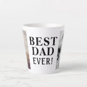 Dag 2 Foto Collage van de beste slechte vader Latte Mok (Voorkant)