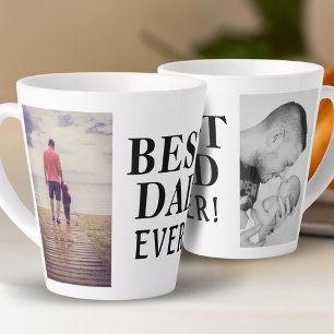 Dag 2 Foto Collage van de beste slechte vader Latte Mok