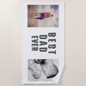 Dag 2 Foto Collage van de beste slechte vader Strandlaken (Voorkant)