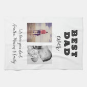 Dag 2 Foto Collage van de beste slechte vader Theedoek (Horizontaal)