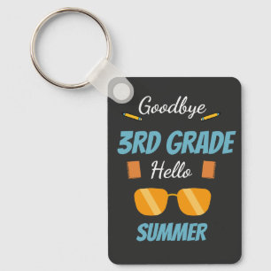 Dag 3e klas, hallo zomer afstudeer school sleutelhanger