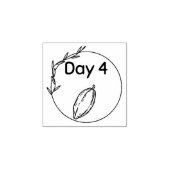 Dag 4 cacaobeuk 	rubberstempel (Afrduk)