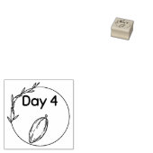 Dag 4 cacaobeuk 	rubberstempel (Gestempeld)