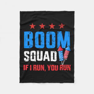 Dag 4 van juli Boom Squad als ik je ren Fleece Deken