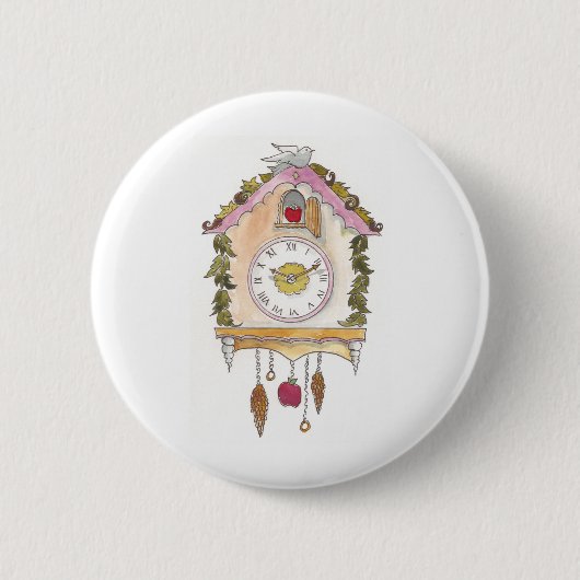 Dag 52 - Klok Cuckoo Ronde Button 5,7 Cm (Voorkant)