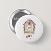 Dag 52 - Klok Cuckoo Ronde Button 5,7 Cm (Voorkant /achterkant)