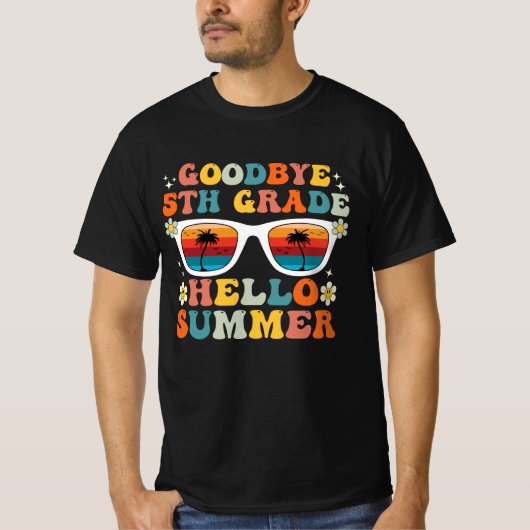 Dag 5e graad Hallo Zomer Funny Vijfde graad T-shirt (Voorkant)