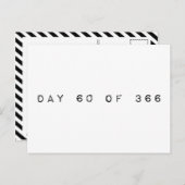 dag 60 van 366 SCHRIKKELDAG Briefkaart (Voorkant / Achterkant)