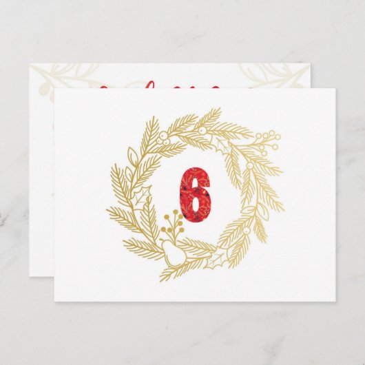 Dag 6. Namen van Jezus | Lamb van God | Advent Briefkaart (Voorkant / Achterkant)