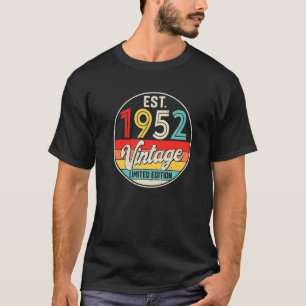 Dag 70 Oude Vintage 1952 70e verjaardag T-shirt