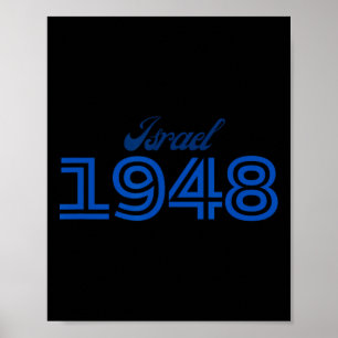 Dag 76 Israël - 1948 Am Israel Chai - Joods Poster