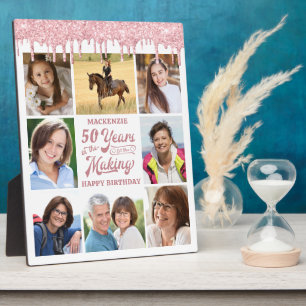 Dag 8 Foto's Roos Gold Pink Glitter Drip Fotoplaat