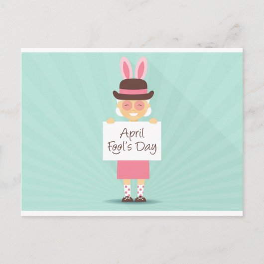 dag april briefkaart (Voorkant)