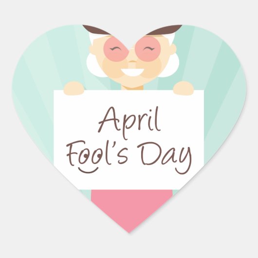 dag april hart sticker (Voorkant)