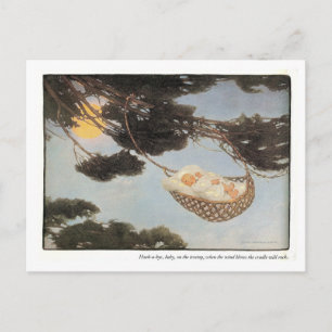 Dag, Baby Nursery Rhyme New Baby Aankondigingskaart