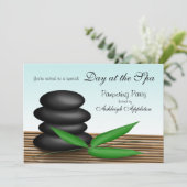 "Dag bij de Spa" Pampering Party Uitnodigingen (Staand voorkant)