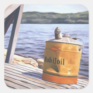 Dag bij het meer van 1996 vierkante sticker