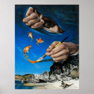 Dag bij het strand poster