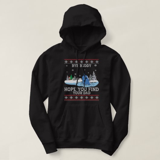 Dag-Boeddy-Hope-Je vindt je pap-walvis Ugly X-mas Hoodie (Design voorkant)