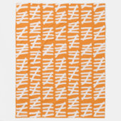 Dag Count Pattern Wit op elke kleur Fleece Blanke (Voorkant)