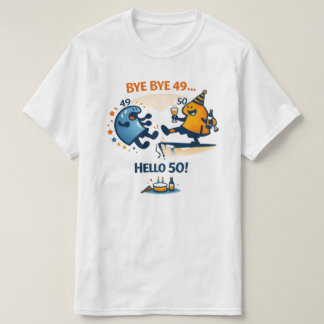 Dag Dag 49 – Hallo 50 Uniseks T‑Shirt T-shirt