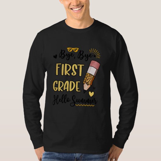 Dag Dag eerste graad Hallo Summer Funny Student Te T-shirt (Voorkant)