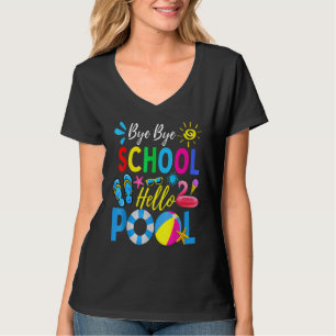 Dag Dag Hallo Pool Afgelopen dag van School 2022 T-shirt