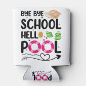 Dag, dag, school Hallo school vorige schooldag Blikjeskoeler (Achterkant)