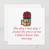 Dag dat ik je ontmoette feestdagenkaart (Voorkant / Achterkant)