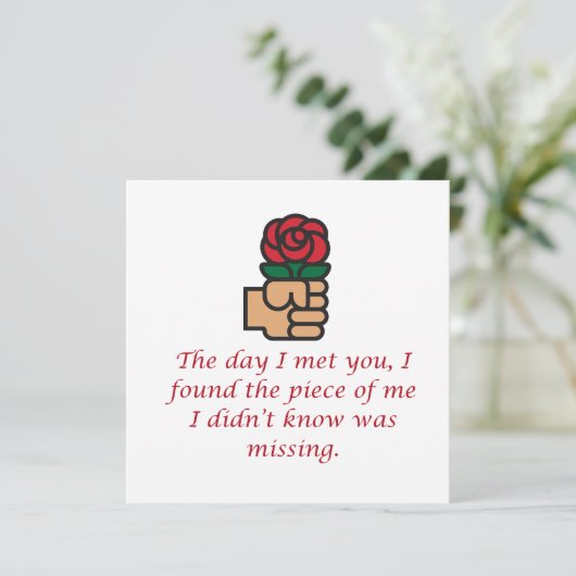 Dag dat ik je ontmoette feestdagenkaart (Staand voorkant)