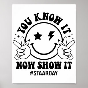 Dag dat je het nu weet Show het grappige test dag Poster