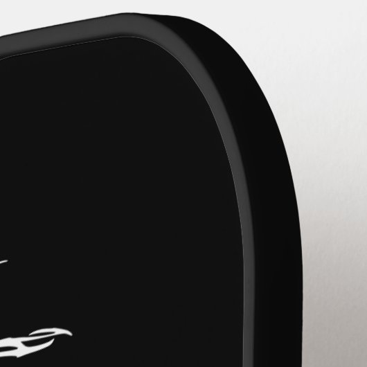 Dag Dinker Custom Zwart Wit Palm Tree Grappig Pickleball Paddle (Links Detail)