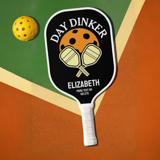 Dag Dinker Funny Custom Pickleball Paddle Naam