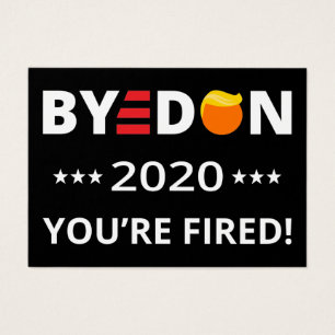 Dag Don 2020 Je bent bang! Funny Biden Harris Art Visitekaartje
