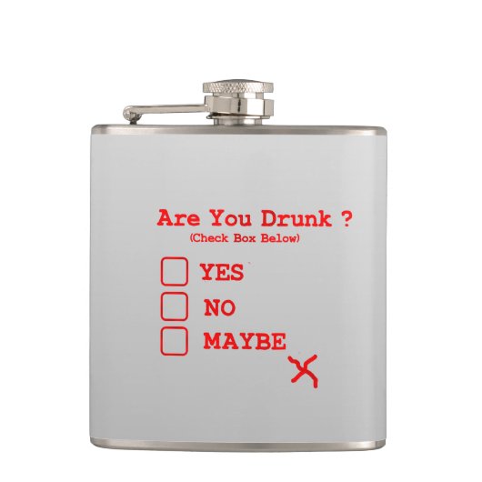 Dag Drink Humor Funny Drink Test Booze Whiskey Heupfles (Voorkant)
