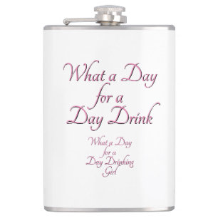 Dag Drink - Voor haar! door Jeff Willis Art Flask Heupfles