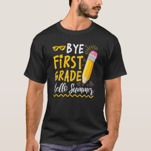 Dag eerste graad Hallo Zomer Gelukkig Laatste Dag T-shirt