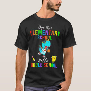 Dag elementair Hallo middelbare school Dinosaur Di T-shirt