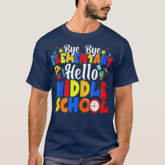 Dag, elementair Hallo Middelbare School Funny Grad T-shirt
