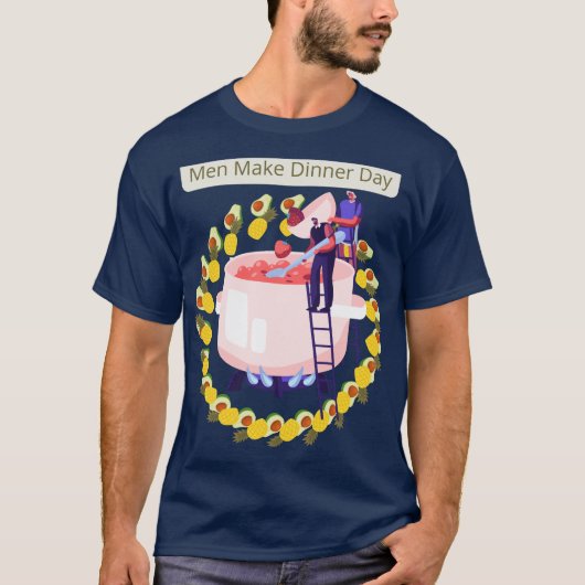 Dag en nacht dinermenu t-shirt (Voorkant)